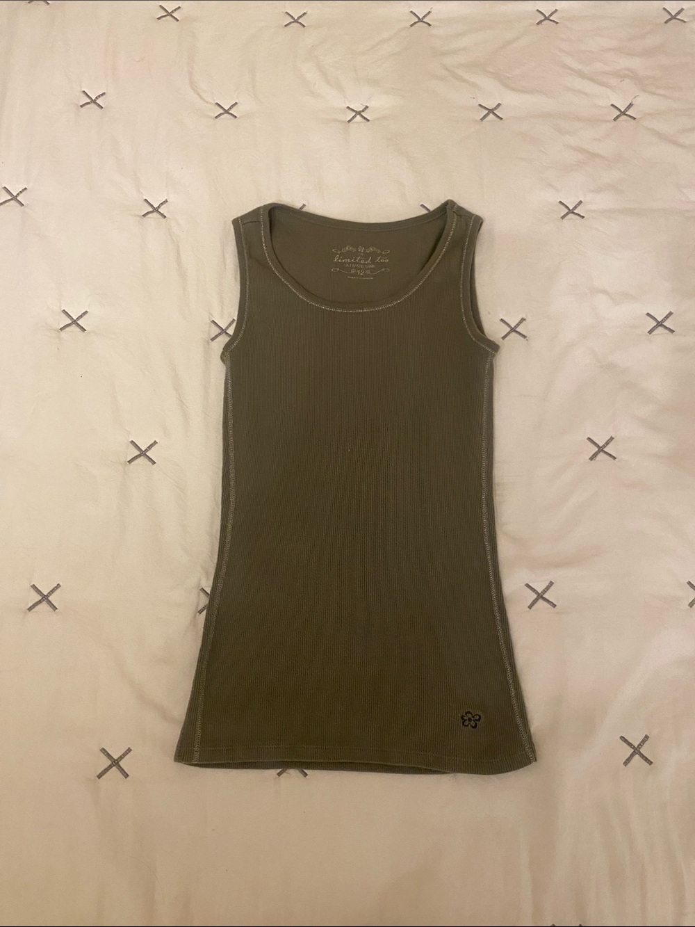 Limited Too Olive Green Ribbed Tank Top